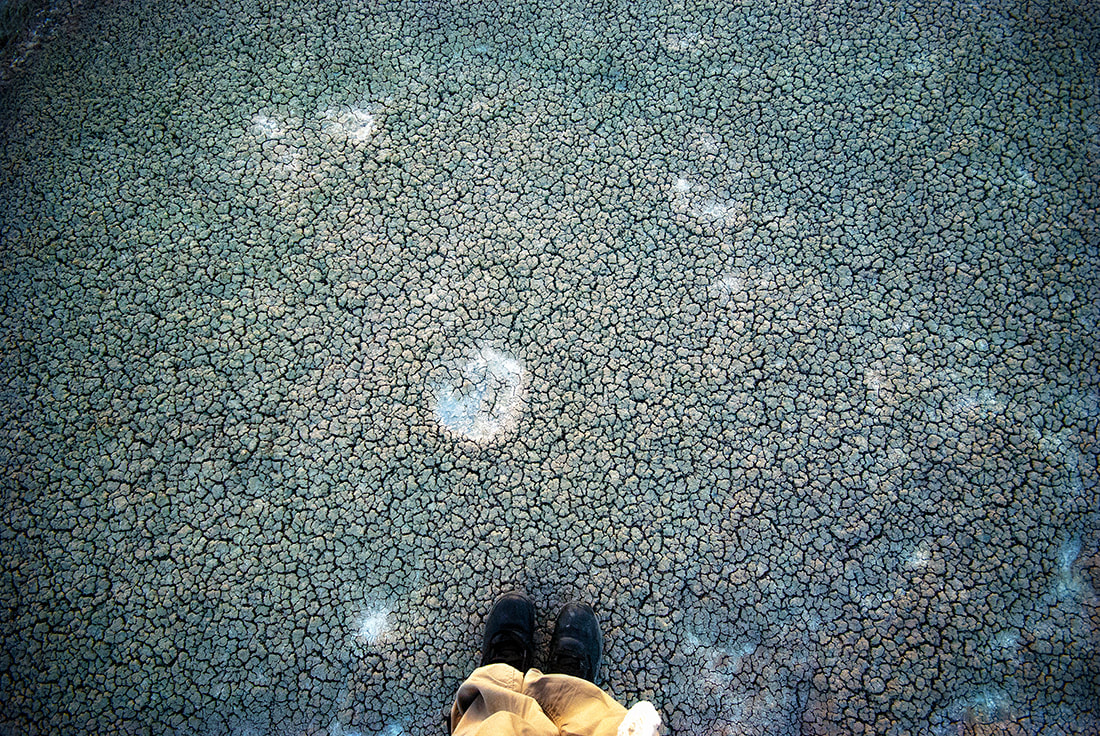 Footsie with Cracked Earth; Bisti, NM