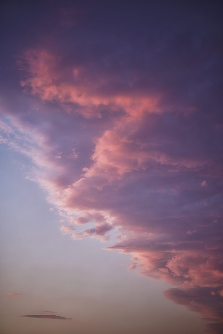 pink cloud bank at sunset